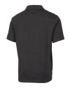 Los Angeles Dodgers Cutter & Buck Advantage Tri-Blend Jersey Mens Pocket Polo Black Heather Mannequin Back Thumbnail Image