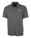 Los Angeles Dodgers Cutter & Buck Advantage Tri-Blend Jersey Mens Pocket Polo Elemental Grey Heather Mannequin Thumbnail Image