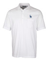 Los Angeles Dodgers Cutter & Buck Advantage Tri-Blend Jersey Mens Pocket Polo White Mannequin Thumbnail Image