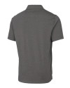 Seattle Mariners Cutter & Buck Advantage Tri-Blend Jersey Mens Pocket Polo Elemental Grey Heather Mannequin Back Thumbnail Image