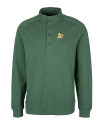 Athletics Cutter & Buck Saturday Cotton Blend Mens Mock Pullover Sweatshirt Hunter Heather Mannequin Thumbnail Image