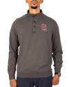 St. Louis Cardinals- Cutter & Buck Saturday Cotton Blend Mens Mock Pullover Sweatshirt Charcoal Heather Front Thumbnail Image