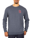 St. Louis Cardinals- Cutter & Buck Saturday Cotton Blend Mens Crew Neck Sweatshirt Navy Blue Heather Front Thumbnail Image