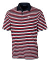 Texas Rangers Cutter & Buck Mens Forge Polo Multi Stripe Cardinal Red Mannequin Thumbnail Image