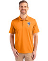 New York Mets Cutter & Buck Prospect Eco Textured Stretch Recycled Mens Short Sleeve Polo Orange Burst Front Thumbnail Image