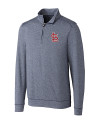 St. Louis Cardinals- Cutter & Buck Shoreline Heathered Quarter Zip Mens Pullover Liberty Navy Heather Mannequin Thumbnail Image