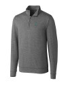 Seattle Mariners Cutter & Buck Shoreline Heathered Quarter Zip Mens Pullover Charcoal Heather Mannequin Thumbnail Image