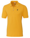 Pittsburgh Pirates Cutter & Buck Advantage Eco Tri-Blend Pique Mens Polo College Gold Mannequin Thumbnail Image