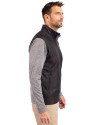 Athletics Cutter & Buck Stealth Hybrid Quilted Mens Full Zip Windbreaker Jacket Black Side Thumbnail Image