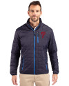 Philadelphia Phillies Cutter & Buck Rainier PrimaLoft® Mens Eco Insulated Full Zip Puffer Jacket Dark Navy Front Thumbnail Image