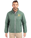 Athletics Cutter & Buck Rainier PrimaLoft® Mens Eco Insulated Full Zip Puffer Jacket Hunter Melange Front Thumbnail Image