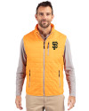 San Francisco Giants Cutter & Buck Rainier PrimaLoft® Mens Eco Insulated Full Zip Puffer Vest Satsuma Front Thumbnail Image