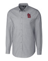 St. Louis Cardinals- Cutter & Buck Stretch Oxford Mens Long Sleeve Dress Shirt Charcoal Mannequin Thumbnail Image