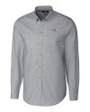 Toronto Blue Jays Cutter & Buck Stretch Oxford Mens Long Sleeve Dress Shirt Charcoal Mannequin Thumbnail Image