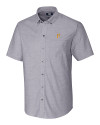 Pittsburgh Pirates Cutter & Buck Stretch Oxford Mens Short Sleeve Dress Shirt Charcoal Mannequin Thumbnail Image