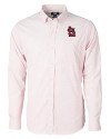 St. Louis Cardinals- Cutter & Buck Versatech Tattersall Stretch Mens Long Sleeve Dress Shirt Red Mannequin Thumbnail Image
