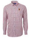 View image 1: New York Mets Cutter & Buck Versatech Multi Check Stretch Mens Long Sleeve Dress Shirt College Orange Mannequin