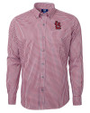 St. Louis Cardinals- Cutter & Buck Versatech Multi Check Stretch Mens Long Sleeve Dress Shirt Red Mannequin Thumbnail Image