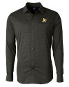 Athletics Cutter & Buck Versatech Geo Dobby Stretch Mens Long Sleeve Dress Shirt Black Mannequin Thumbnail Image