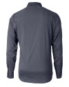 Tampa Bay Rays Cutter & Buck Versatech Geo Dobby Stretch Mens Long Sleeve Dress Shirt Liberty Navy Mannequin Back Thumbnail Image