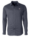 Toronto Blue Jays Cutter & Buck Versatech Geo Dobby Stretch Mens Long Sleeve Dress Shirt Liberty Navy Mannequin Thumbnail Image