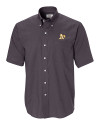 View image 1: Athletics Cutter & Buck Epic Easy Care Nailshead Mens Short Sleeve Dress Shirt Black Mannequin