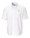 Pittsburgh Pirates Cutter & Buck Epic Easy Care Nailshead Mens Short Sleeve Dress Shirt White Mannequin Thumbnail Image