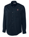 Washington Nationals Cutter & Buck Epic Easy Care Fine Twill Mens Long Sleeve Dress Shirt Navy Blue Mannequin Thumbnail Image