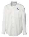 Tampa Bay Rays Cutter & Buck Epic Easy Care Fine Twill Mens Long Sleeve Dress Shirt White Mannequin Thumbnail Image