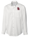 St. Louis Cardinals- Cutter & Buck Epic Easy Care Fine Twill Mens Long Sleeve Dress Shirt White Mannequin Thumbnail Image