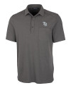 Tampa Bay Rays Cutter & Buck Advantage Tri-Blend Jersey Mens Big and Tall Pocket Polo Elemental Grey Heather Mannequin Thumbnail Image