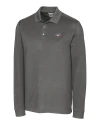 Toronto Blue Jays Cutter & Buck Advantage Eco Tri-Blend Pique Mens Big and Tall Long Sleeve Polo Elemental Grey Mannequin Thumbnail Image