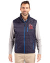 St. Louis Cardinals- Cutter & Buck Rainier PrimaLoft® Mens Big and Tall Eco Insulated Full Zip Puffer Vest Dark Navy/Silver Front Thumbnail Image