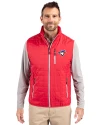 Toronto Blue Jays Cutter & Buck Rainier PrimaLoft® Mens Big and Tall Eco Insulated Full Zip Puffer Vest Red Front Thumbnail Image