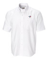 Toronto Blue Jays Cutter & Buck Epic Easy Care Nailshead Mens Big and Tall Short Sleeve Dress Shirt White Mannequin Thumbnail Image