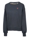 Washington Nationals Cutter & Buck Saturday Cotton Blend Womens Crew Neck Sweatshirt Navy Blue Heather Mannequin Thumbnail Image