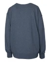 Washington Nationals Cutter & Buck Saturday Cotton Blend Womens Crew Neck Sweatshirt Navy Blue Heather Mannequin Back Thumbnail Image