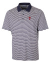 Philadelphia Phillies Cutter & Buck Forge Tonal Stripe Stretch Mens Big and Tall Polo Liberty Navy Mannequin Thumbnail Image