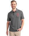 St. Louis Cardinals- Cutter & Buck Advantage Eco Tri-Blend Pique Mens Big and Tall Polo Elemental Grey Front Thumbnail Image