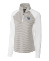 Tampa Bay Rays Cutter & Buck Forge Tonal Stripe Stretch Half Zip Womens Top White/Polished Mannequin Thumbnail Image