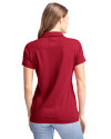 Atlanta Falcons Cutter & Buck Advantage Eco Tri-Blend Pique Womens Polo Cardinal Red Back Thumbnail Image