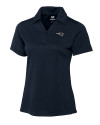 New England Patriots Cutter & Buck Genre Textured Solid Womens Polo Navy Blue Mannequin Thumbnail Image