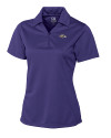 Baltimore Ravens Cutter & Buck Genre Textured Solid Womens Polo College Purple Mannequin Thumbnail Image