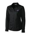 Buffalo Bills Cutter & Buck Epic Easy Care Fine Twill Womens Long Sleeve Dress Shirt Black Mannequin Thumbnail Image