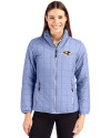 Baltimore Ravens Cutter & Buck Rainier Recycled Insulated Puffer Womens Full Zip Jacket Hyacinth Melange Front Thumbnail Image