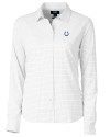 Indianapolis Colts Cutter & Buck Versatech Tattersall Stretch Womens Long Sleeve Dress Shirt Charcoal Mannequin Thumbnail Image