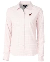 Arizona Cardinals Cutter & Buck Versatech Tattersall Stretch Womens Long Sleeve Dress Shirt Red Mannequin Thumbnail Image