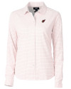 Arizona Cardinals Cutter & Buck Versatech Tattersall Stretch Womens Long Sleeve Dress Shirt Red Mannequin Thumbnail Image