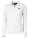 New England Patriots Cutter & Buck Versatech Tattersall Stretch Womens Long Sleeve Dress Shirt Charcoal Mannequin Thumbnail Image