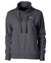 Baltimore Ravens Cutter & Buck Saturday Cotton Blend Womens Funnel Neck Sweatshirt Charcoal Heather Mannequin Thumbnail Image
